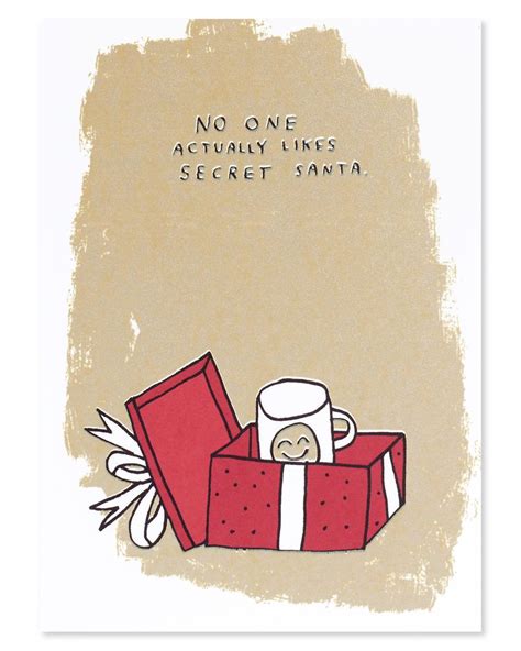Secret Santa Holiday Card Paper Rebel