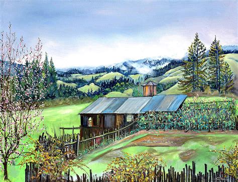 Iron spring farm, coatesville, pa. Spring Farm Painting by Asha Carolyn Young