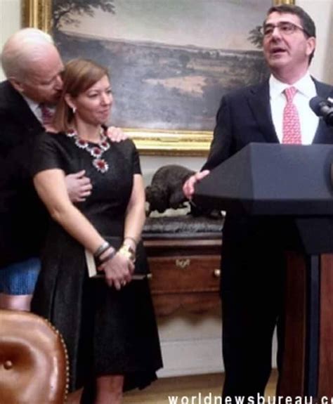 Fact Check Joe Biden Groped Stephanie Carter During Government Ceremony