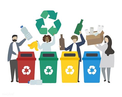 Green People Recycling Waste Illustration Free Image By Rawpixel Com