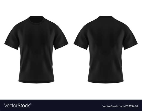 Black T Shirt Front And Back Template