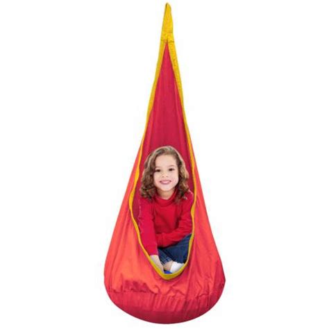 Red And Yellow Waterproof Outdoor Sensory Swing Pod Chair Heavenly