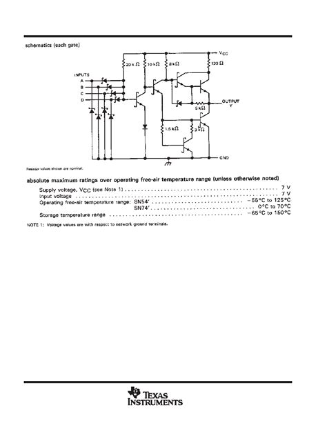74ls21 Datasheet212 Pages Ti Dual 4 Input Positive And Gates