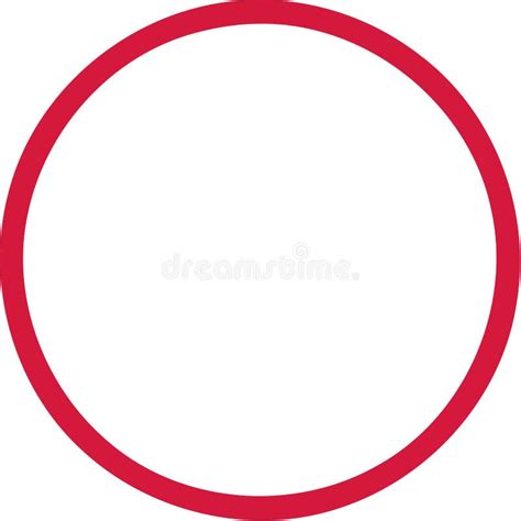 Circle Red Outline Stock Vector Illustration Of Symbol 107159684