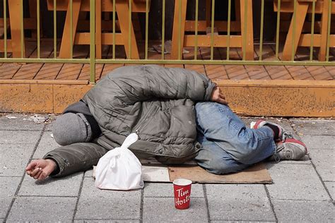 Homeless People Living Streets