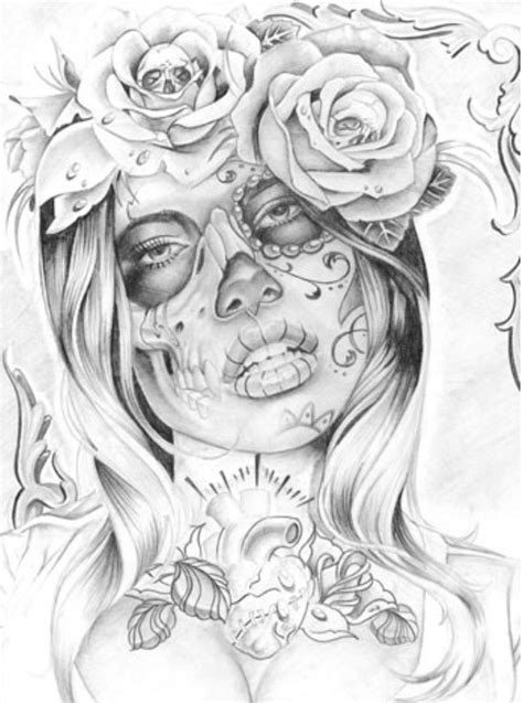 Chicano Day Of The Dead Tattoo Drawings