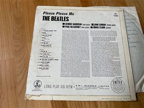 The Beatles Please Please Me Lp Parlophone Black Gold Label Northern