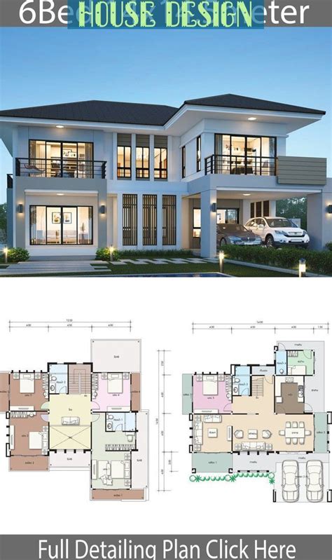 House Design 7x10 With 3 Bedrooms Terrace Roof Ff2 Model House Plan