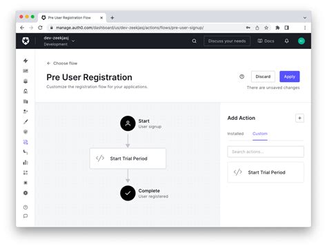 Managing Trial Periods With Auth Actions