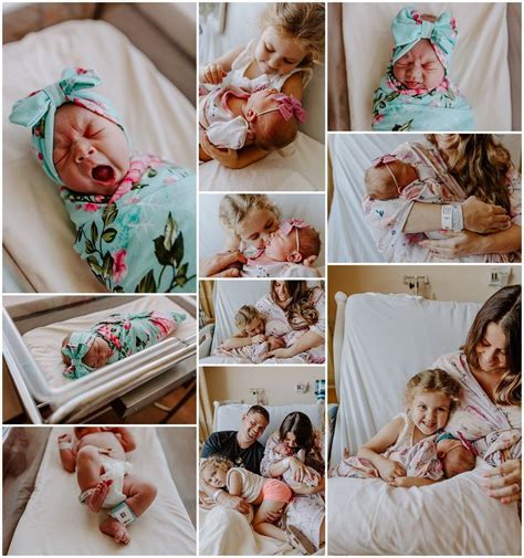 Sister Fresh48 Baby Girl Hospital Newborn Photography Mom And Baby
