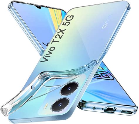 Fashionury Slim Ultra Soft Transparent Back Cover For Vivo T2x 5G