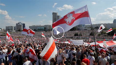Tens Of Thousands Demonstrate Against The Government In Belarus The