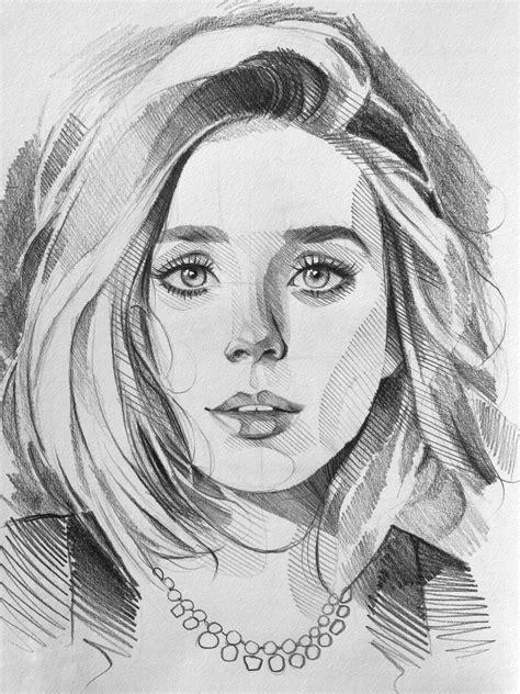 Elizabeth Olsen Sketch By Reichenart On Deviantart