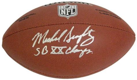 Signed Mike Singletary Football Full Size W Sb Xx Champs Authentic