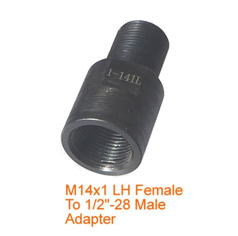 Barrel Thread Converter Adapter M14x1 Lh To 12 28 Male Steel