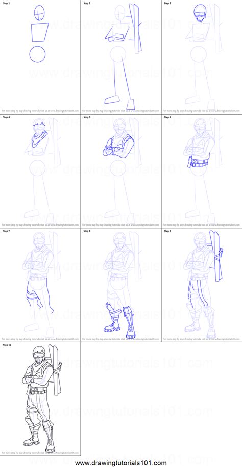 How To Draw Alpine Ace From Fortnite Printable Step By Step Drawing