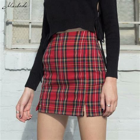 Free Shipping Womens Plaid Slim High Waist Zipper Mini Skirt Jkp3579 Allkpop Shop