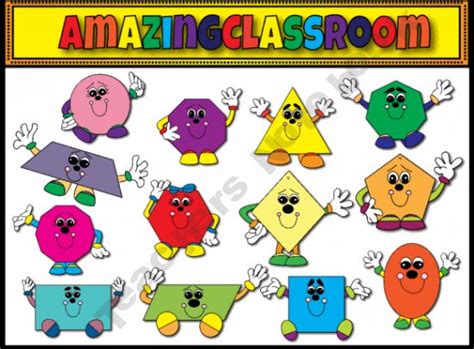 Polygon People And Friends Clip Art 350 Learning Shapes Pinterest