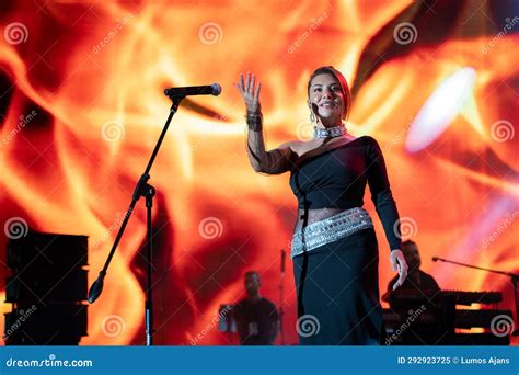 Ebru Yasar Concert. Ebru Yasar Is A Turkish Pop Music Singer. Editorial