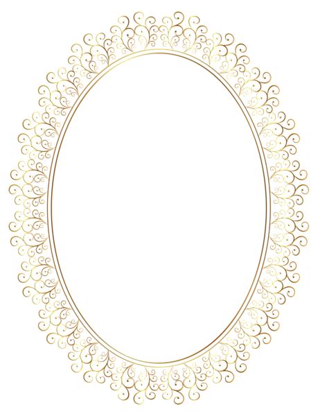 Oval Frame Transparent Clip Art Image | Estampas, Ideias, Molduras