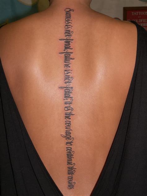 Spine tattoo is exactly what i want rn. Quotes For Spine Tattoo - CreativeFan