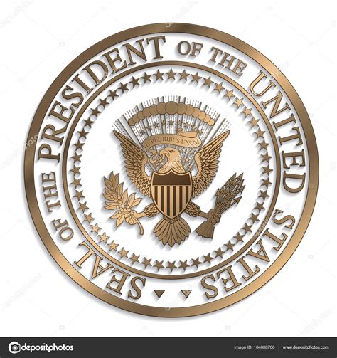 Presidential Seal Gold Against White Ai ⬇ Vector Image By © Nazlisart
