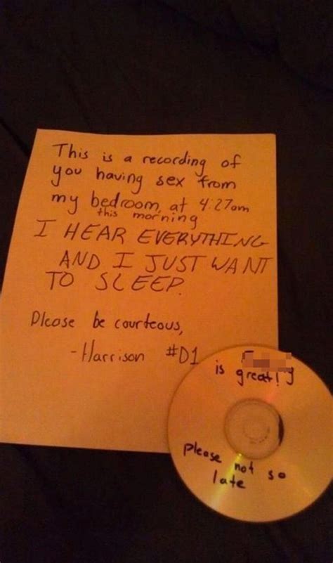 Dear Loud Sex People Funniest Notes Sent To Couples Whose Love Lives