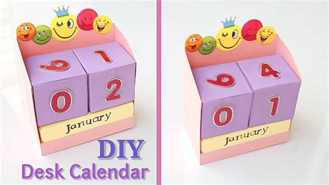 How To Make New Year 2021 Desk Calendar Diy Calendar Handmade Desk