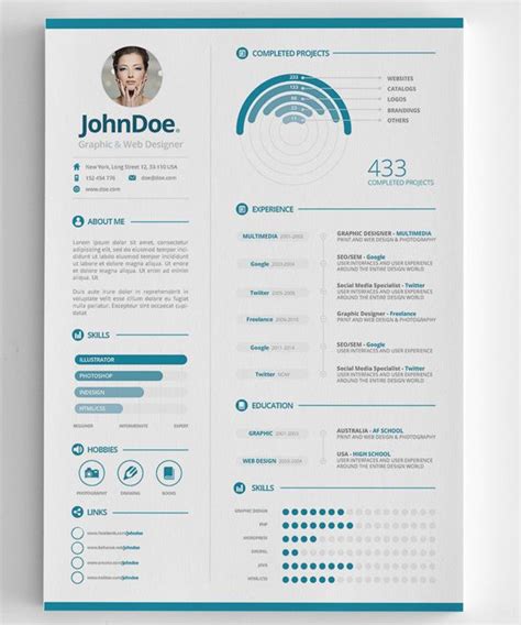 This premium template is a good choice compared to many infographic resume templates for free downloads for word out there. Modern CV / Resume Templates with Cover Letter | Design ...