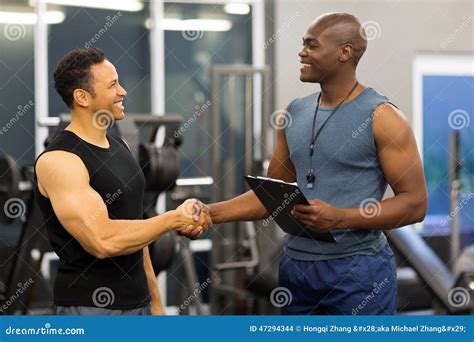 African Gym Trainer Client Stock Photo Image Of African 47294344