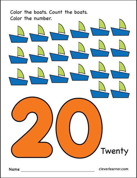 Counting 1 To 20 Worksheet Trace Number 1 20 Worksheets Activity