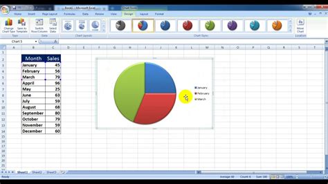 Ms Excel Pie Amp Graph Chart L Excel Tutorial Youtube Riset