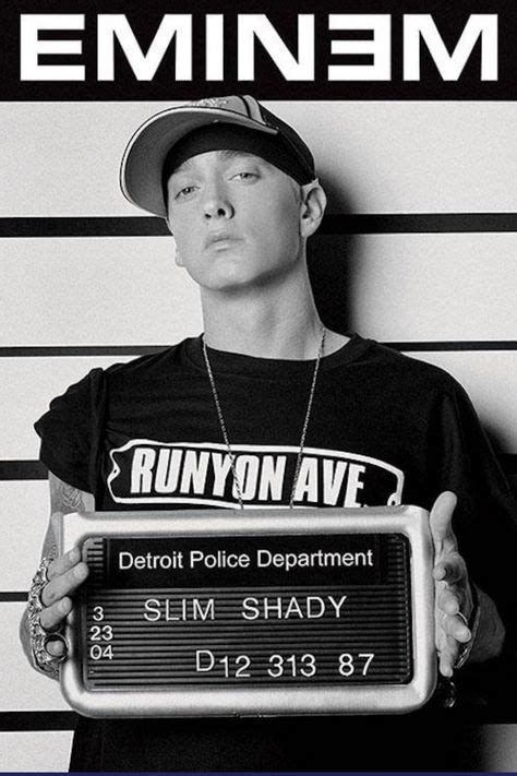 This Is A Black And White Eminem Runyon Ave Poster Reproduction It