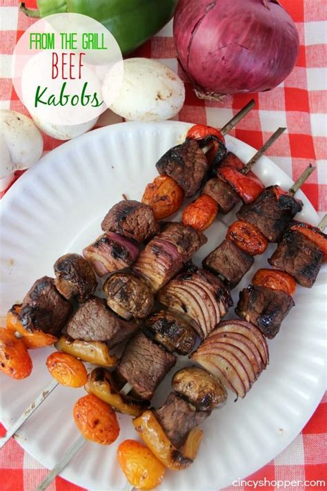 From The Grill Beef Kabobs Recipe Beef Kabobs Beef Kabob Recipes