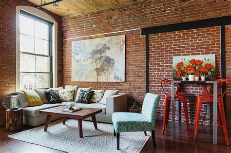 Bright And Beautiful Industrial Loft Living Room Decoist
