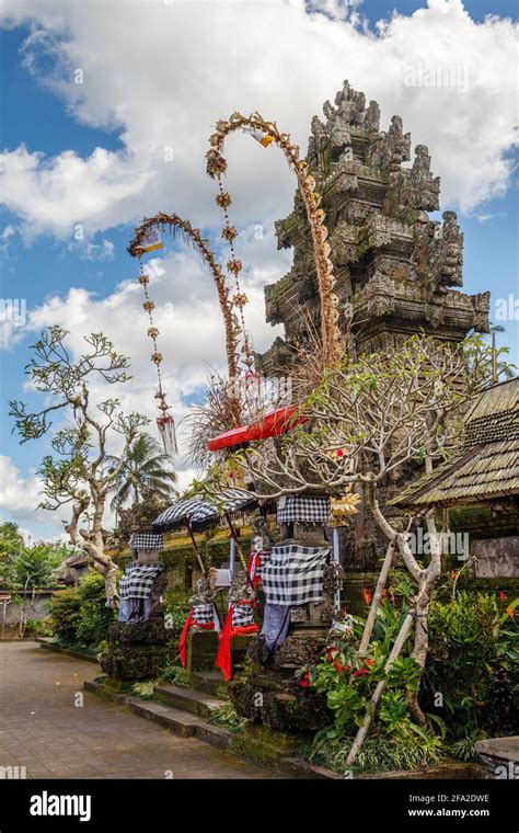 Hindu Temple Pura In Penglipuran Traditional Village Bangli Regency