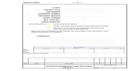 Api 610 11th Ed Datasheet