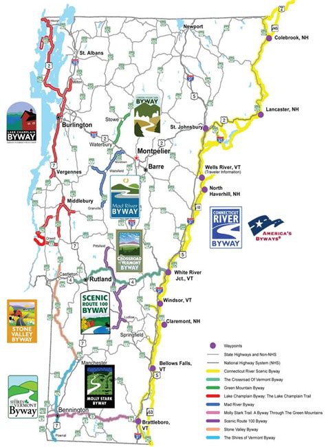 Vermont Byway Maps For Scenic Drives But Having Grown Up There I Know