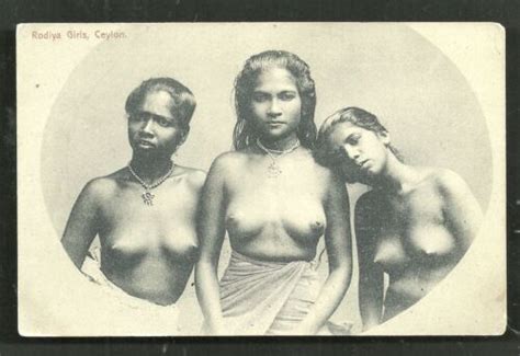 Ceylon 3 Nude Rodiya Girls Beauties Ca 1905 Ebay