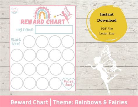 Reward Chart For Kids Reward Chart Printable Behavior Chart Etsy