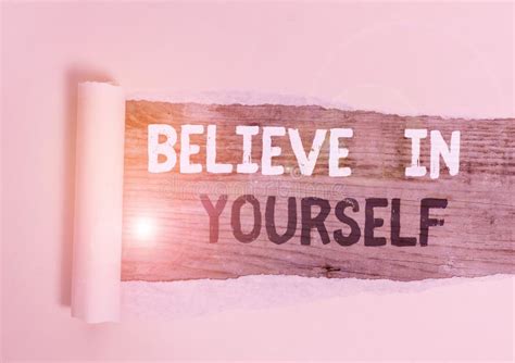 Handwriting Text Believe In Yourself Concept Meaning Common Piece Of