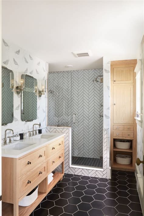 Black And White Tile Bathroom Remodel Fireclay Tile