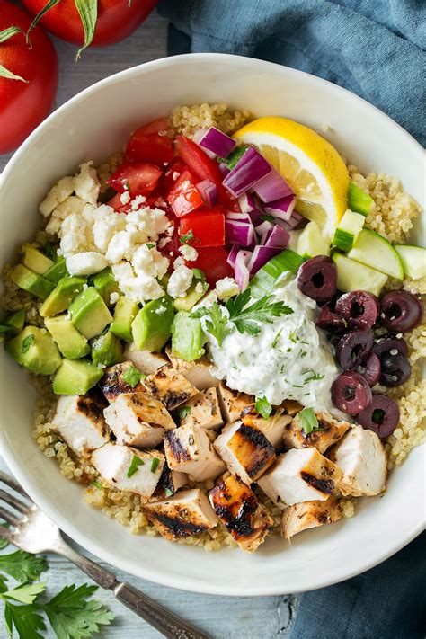 Grilled Greek Chicken Quinoa Bowls Cooking Classy