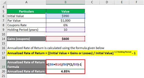 Annualized Roi Calculator Excel Matchytaila