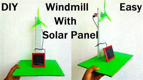Windmill Making With Solar Panel Inspire Award Science Project Diy