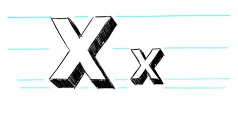 How To Draw 3d Letters X Uppercase X And Lowercase X In 90 Seconds