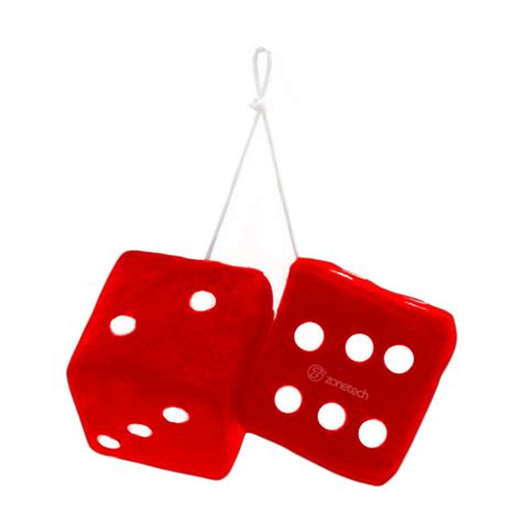 Zone Tech Red Hanging Car Dice 5 X 5 Cm Pair Uk Car