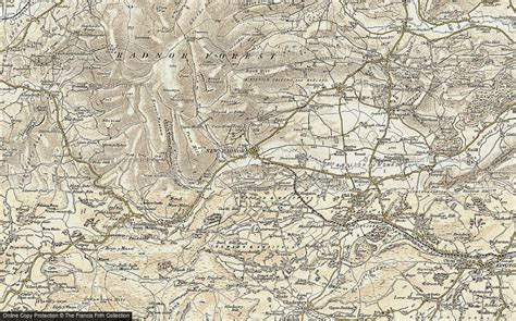 Historic Ordnance Survey Map Of New Radnor 1900 1903