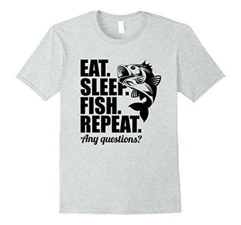 Eat Sleep Fish Repeat Funny T Shirt For Fishing Fans Tsg
