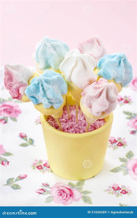 Marshmallow Cake Pops Stock Image Image Of Group Confectionery 51656589